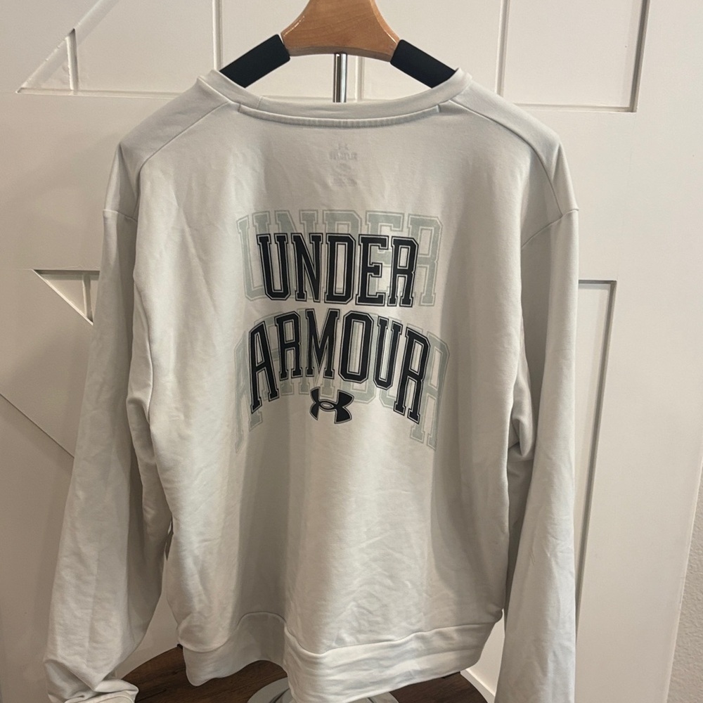 Under Armour UA Rival Terry Oversized Graphic Crewneck Sweatshirt Women’s XL - Picture 6 of 9